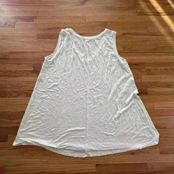 Women’s plus size white oversized flowy boho hippie top | SIZE 14/16 - Picture 4 of 5